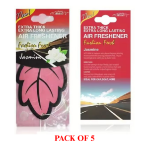Paquete de 5 ambientadores premium en forma de hoja para automóvil jazmín extra grueso y duradero-