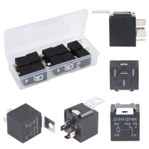 Paquete de 10 interruptores de relés eléctricos SPDT de 5 pines de 12 V 30/40 amperios para camión automotriz-