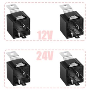 Relés automotrices 12V/24V diseño de 5 pines conmutación eléctrica rápida para camiones-