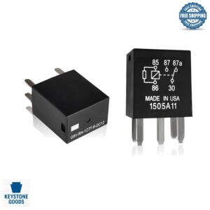 Paquete de 2 relés de potencia automotrices 40A - 5 pines, impermeables, duraderos, para bomba de combustible...-