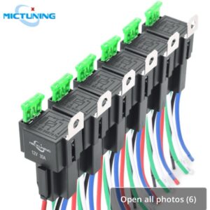 Relés eléctricos automotrices MICTUNING 6 piezas 5 pines SPST con 14 VDC-
