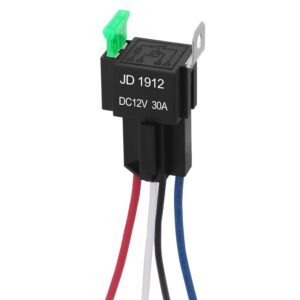 Kit de Interruptor de Relé de Fusibles, 12V 30A, 4 Pin SPST, Juego de Arnés de Interruptor 30A, Automotriz-