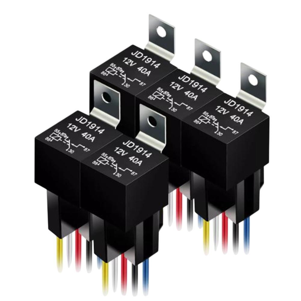 Paquete de 5 relés y enchufes confiables de 12 V para soluciones eléctricas automotrices- - Image 2