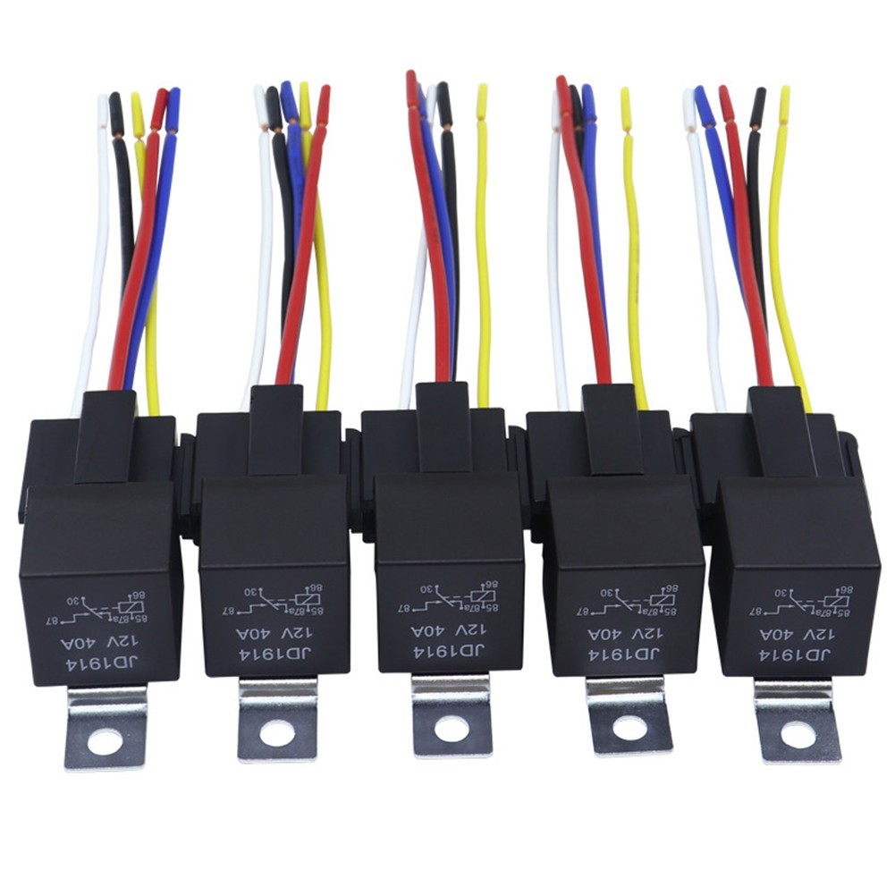 Paquete de 5 relés y enchufes confiables de 12 V para soluciones eléctricas automotrices- - Image 4