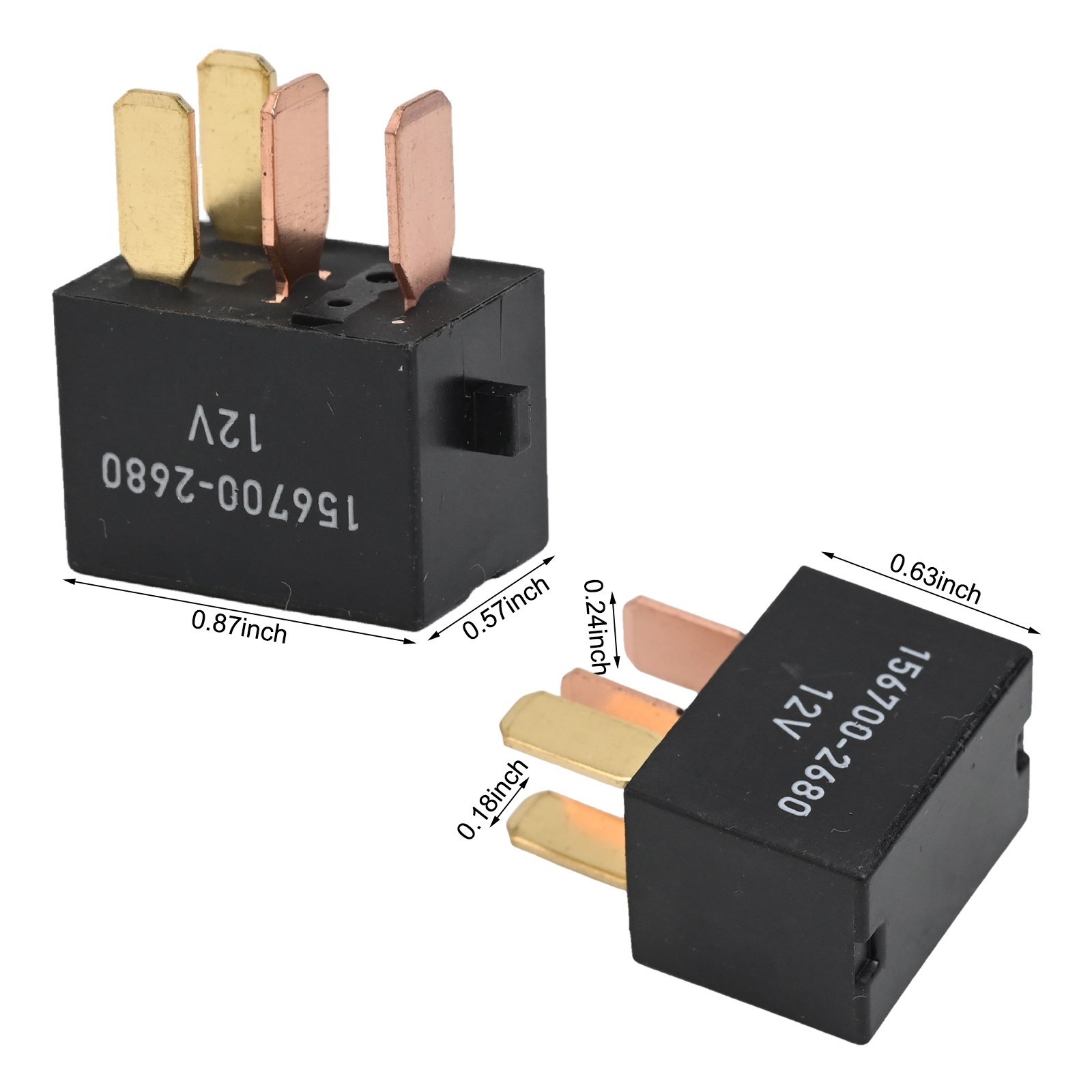 Paquete de dos relés eléctricos automotrices diseñados para adaptarse a sistemas de vehículos- - Image 2