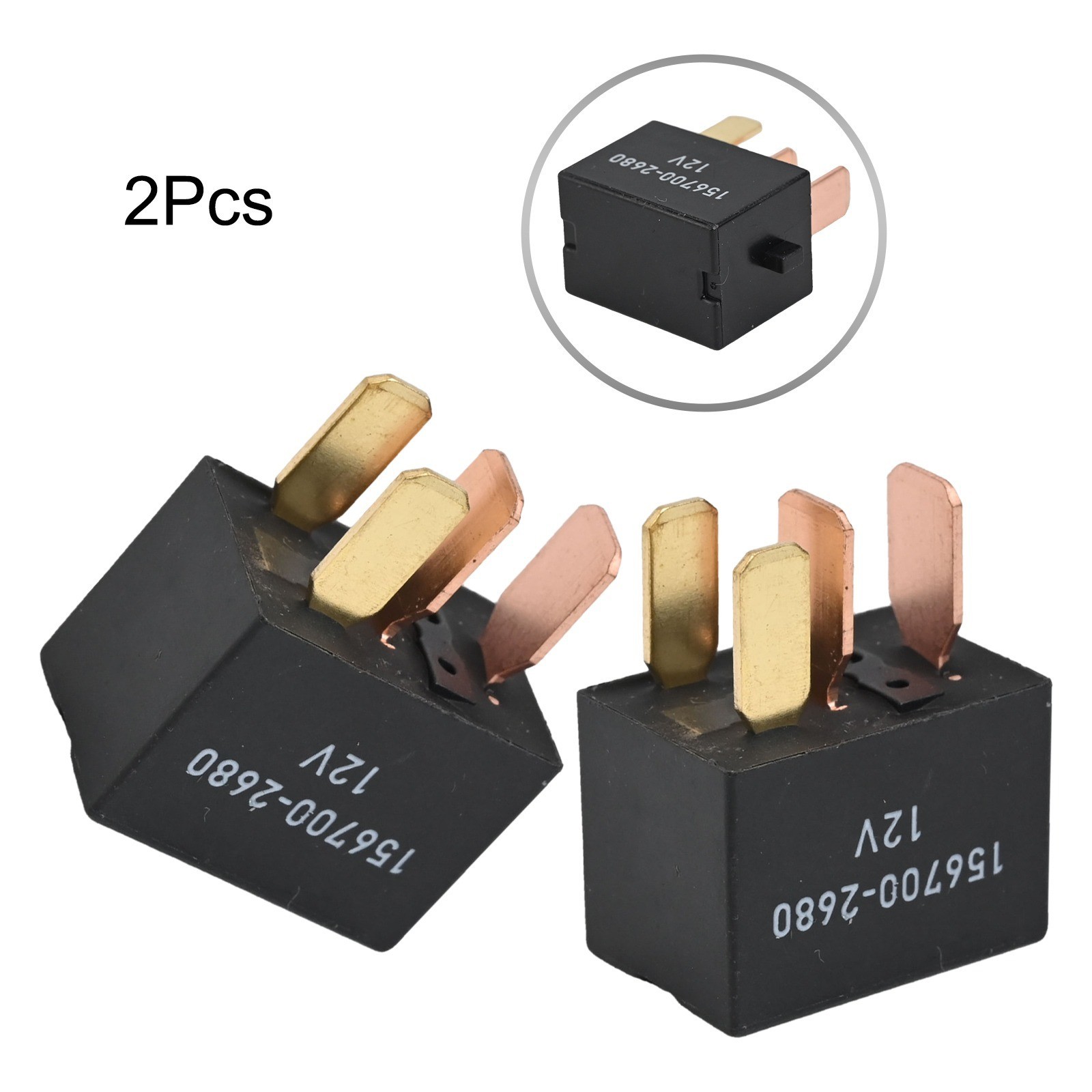 Paquete de dos relés eléctricos automotrices diseñados para adaptarse a sistemas de vehículos- - Image 2