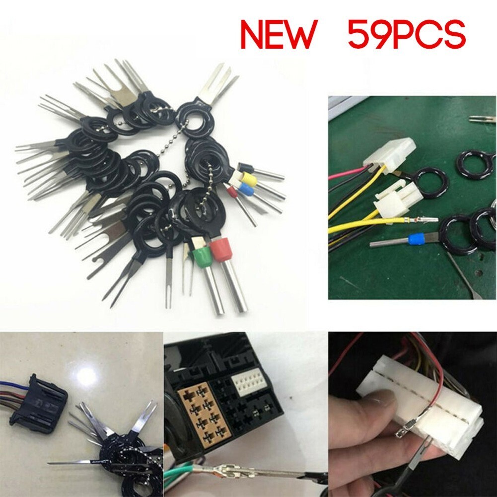 Terminal eléctrico de automóvil 59 piezas llave pin cableado crimpado conector extractor herramienta- - Image 2