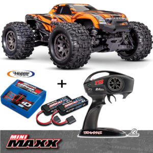 Traxxas TRX107154-1 Mini Maxx 4WD Orange+2X 3500 MAH Lipo Battery+Id-Ladegerät