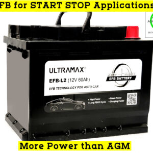 Batería de coche Ultramax EFB FIAT 500 L 500C 1,3 diésel tecnología Start Stop-