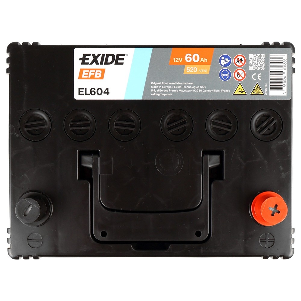 Batería de arranque Exide EL604 EFB 60Ah 520A batería de coche sin mantenimiento- - Image 4