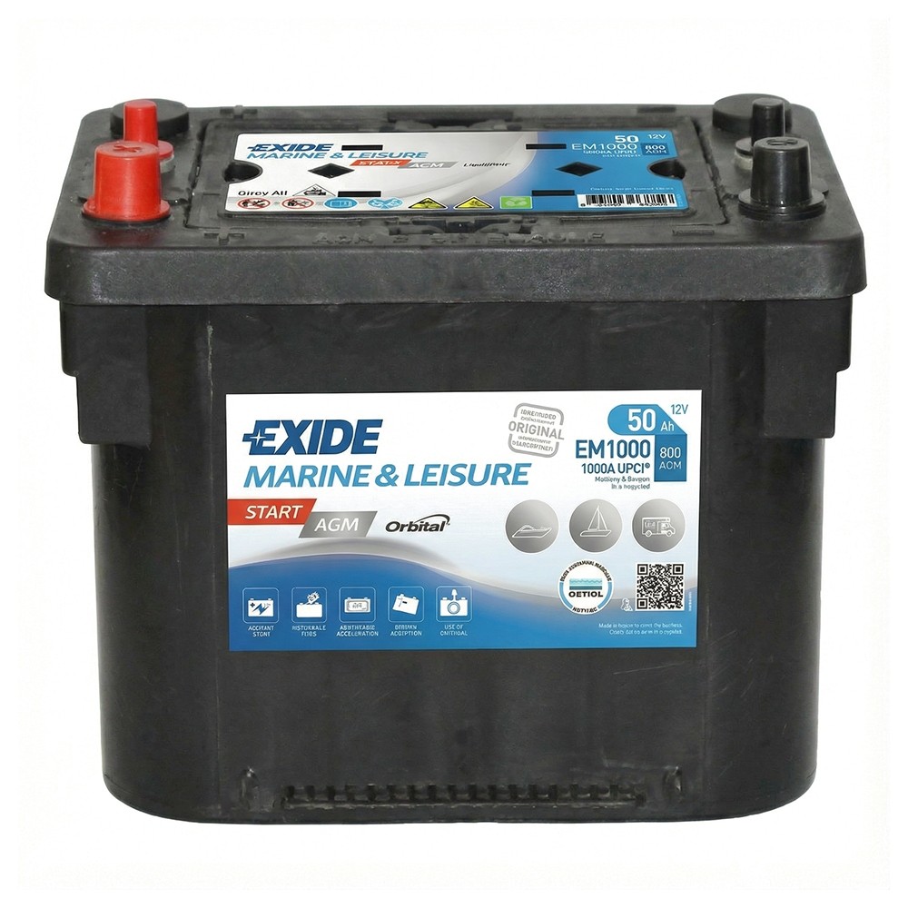 Exide EM1000 AGM 50Ah Batería de coche Coche y camión Batería de arranque a prueba de fugas- - Image 4