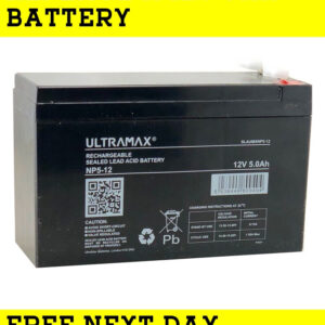 ULTRAMAX 12V 5Ah VRLA SLA RECARGABLE DE ALTA RESISTENCIA BATERÍAS SELLADAS 12V 7AH-