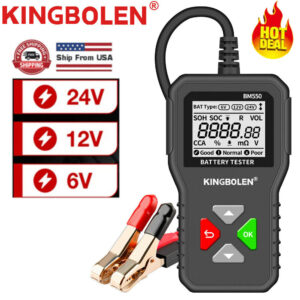 Probador de batería de coche KINGBOLEN BM550 6V 12V 24V dispositivo de diagnóstico automático 100-2000CCA-