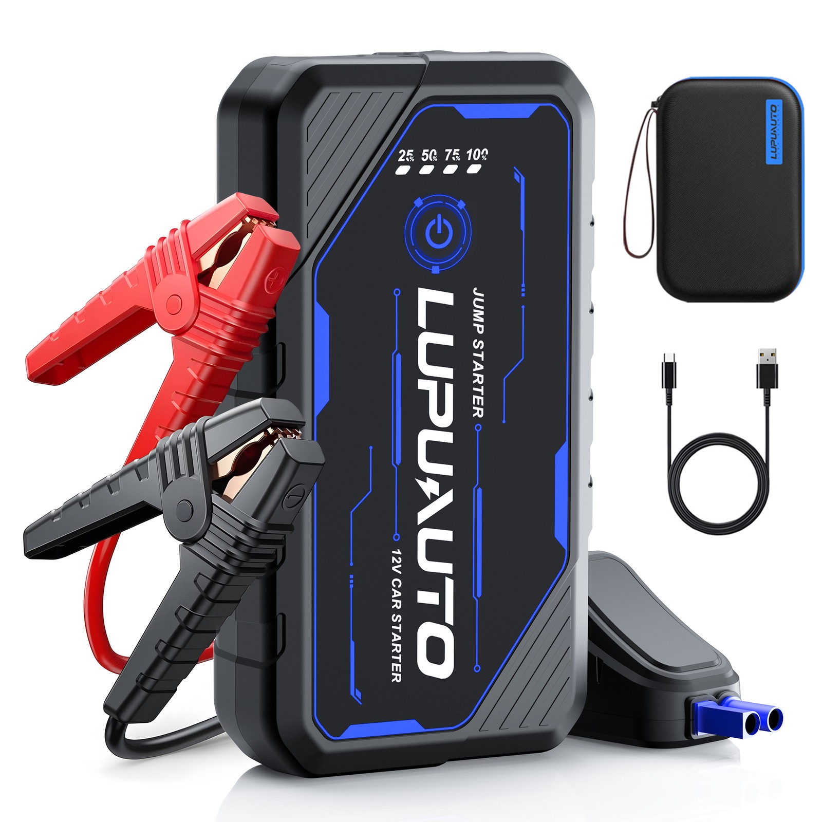 1 Juego 12000mAh Arrancador de Salto de Coche Cargador de Batería Automático Banco de Alimentación Paquete USB- - Image 2