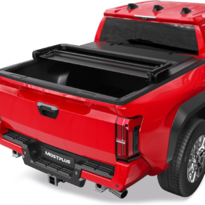 Tri Flip Fold Soft Truck Bed Tonneau Cover Compatible with 2016 2017 2018 2019 2