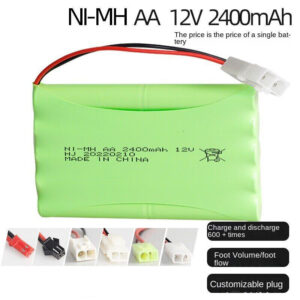 1 pieza 12V 2400mAh Ni-MH AA batería recargable para control remoto coche camión juguetes-