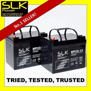 2 x 12V 33AH MOVILIDAD SCOOTER SILLA DE RUEDAS CICLO PROFUNDO BATERÍAS COMO 30AH 32AH 35AH-