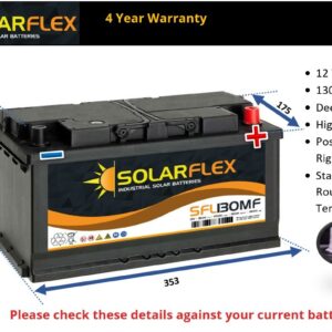 Batería de ocio 12V 130AH CICLO PROFUNDO para caravana cámper autocaravana 130 AH-