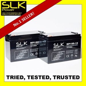 2 pilas de gel de ciclo profundo para scooter de movilidad de alta resistencia 12V 100AH -