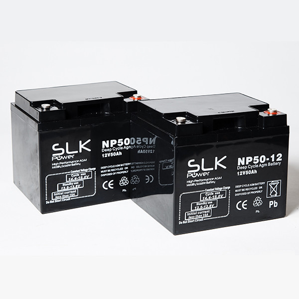 2 pilas de ciclo profundo SLK de 12V 50Ah para scooter de movilidad reemplaza 40ah 42 45Ah-
