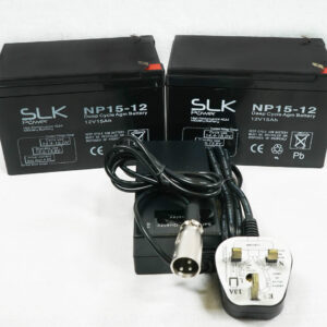 2 x 12v 15AH (ACTUALIZACIÓN 12AH) AGM CICLO PROFUNDO MOVILIDAD SCOOTER BATERÍAS Y CARGADOR-