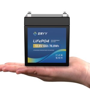 Batería ERYY LiFePO4 12V 6Ah 4000+ Mini baterías de litio de ciclo profundo PVP £30-