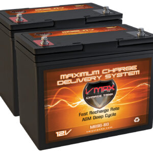 2 baterías de ciclo profundo Permobil COMP para silla de ruedas VMAX MB96 AGM alta capacidad 120AH -