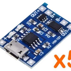 5036# 5 Modules chargeur batteries Lipo Lithium ( TP4056 1A )