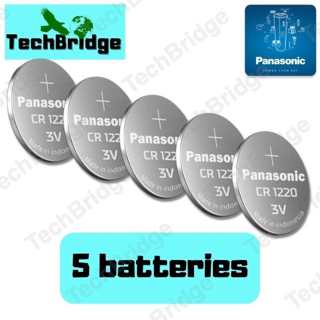 CR1220 Panasonic 3V Lithium Coin Button Cell Battery 5 batteries - Image 2