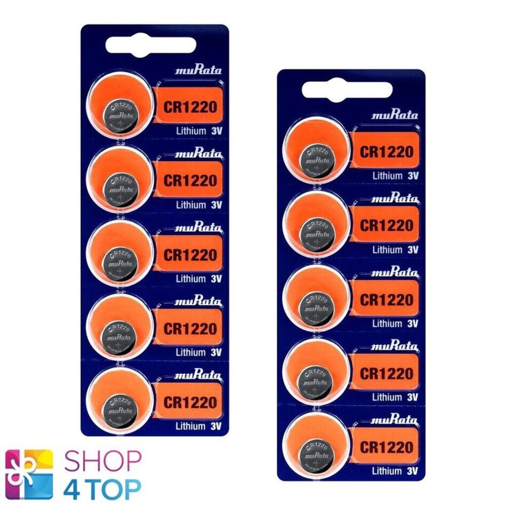 10 Baterías de Litio Murata Cr1220 Celda 3V Botón Moneda Ecr1220 Exp 2033 Sony NUEVO-