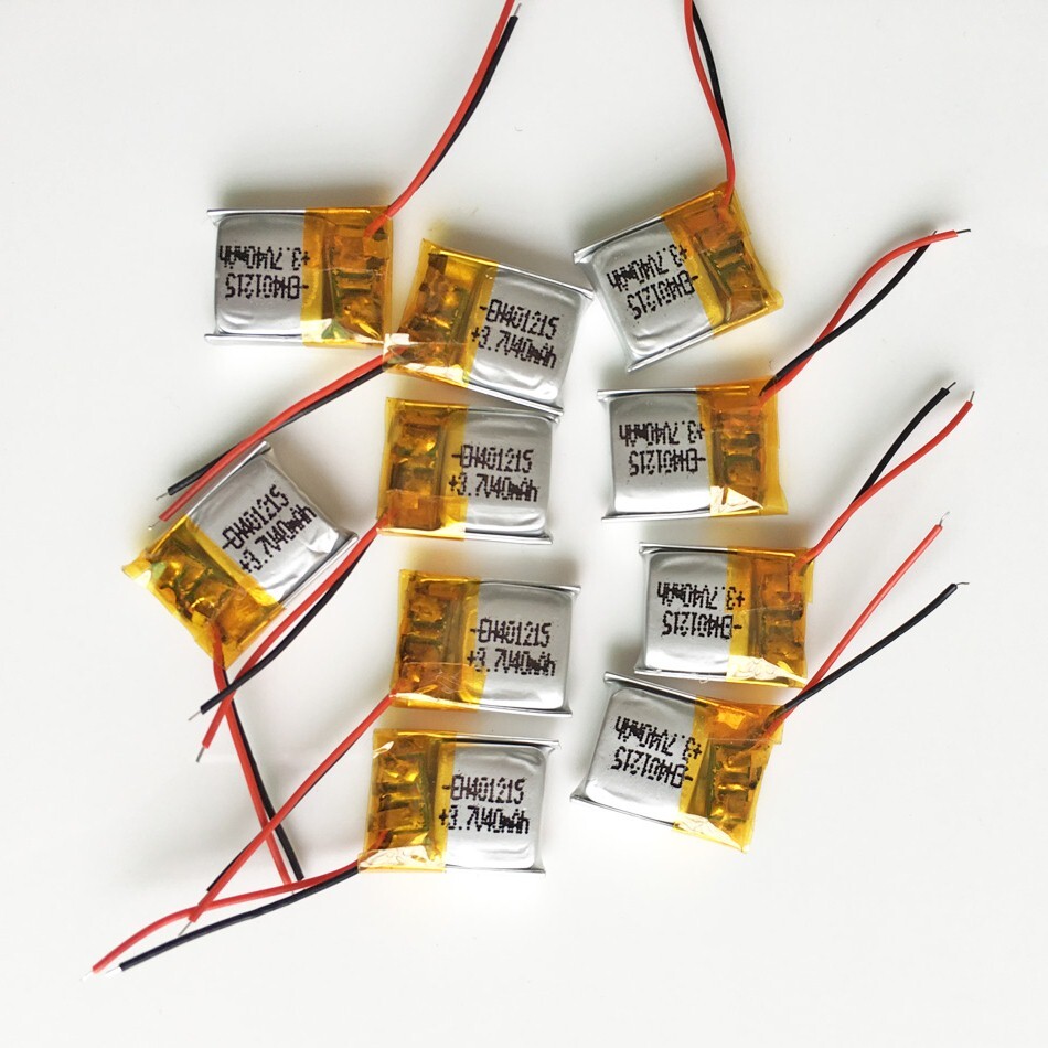 10 PIEZAS 3.7V 40mAh LiPo Batería Recargable Para MP3 Auriculares Bluetooth 401215-