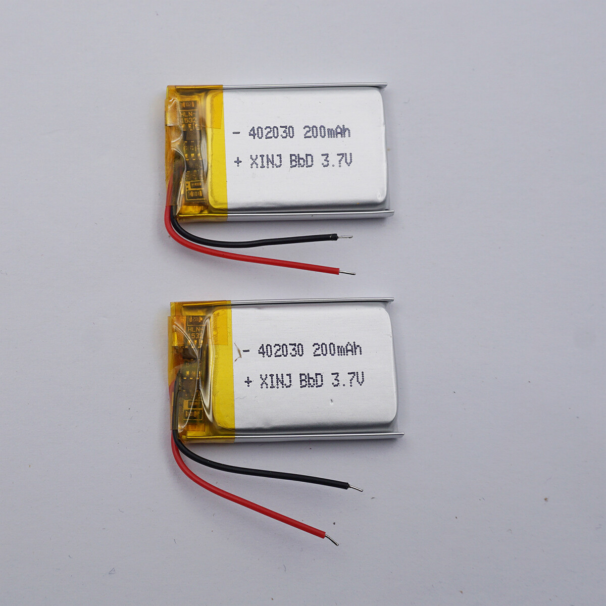 2 baterías de polímero de litio de 3,7 V 200 mAh 402030 para dispositivos Bluetooth y GPS-