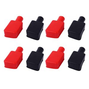 4 pares de cubiertas protectoras de terminales cubiertas de batería marina para postes automotrices-
