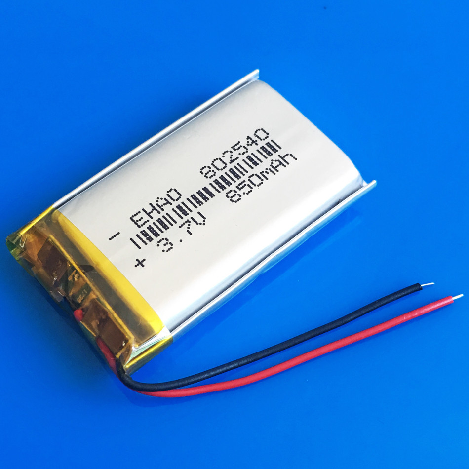 Batería recargable 5 piezas 850mAh 3.7V Li po para grabadora MP4 MP5 PSP GPS 802540- - Image 3