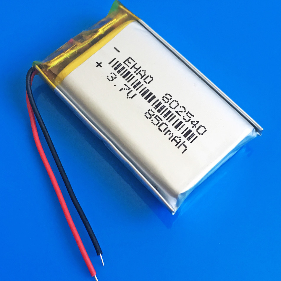 Batería recargable 5 piezas 850mAh 3.7V Li po para grabadora MP4 MP5 PSP GPS 802540- - Image 4