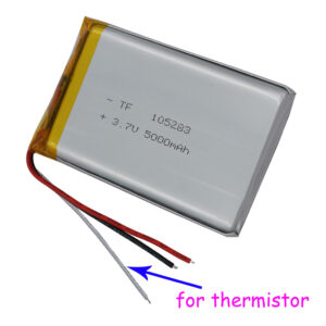 3.7V 5000mAh 18.5Wh Recargable NTC 3-Hilos Termistor Li Lipo Batería 105283-