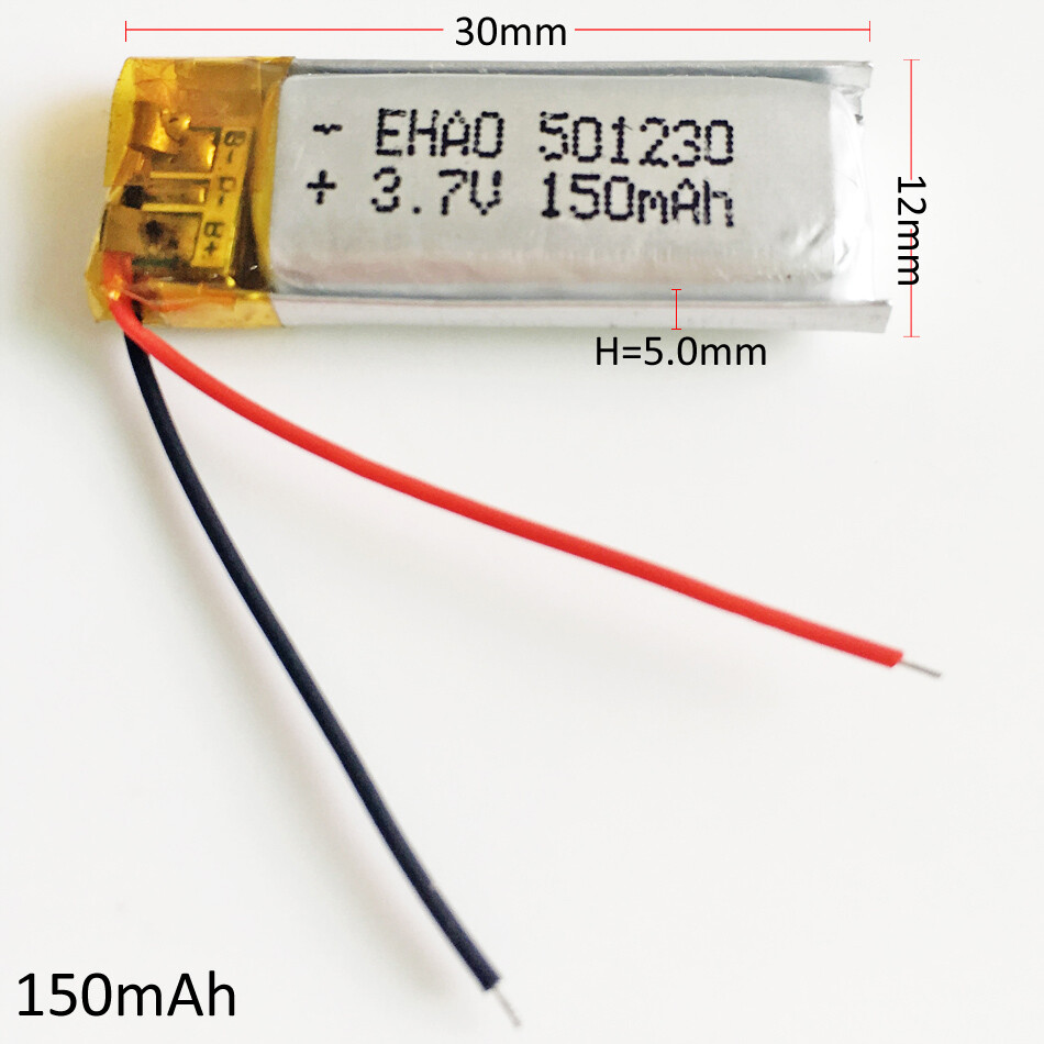 2 x 3.7V 150mAh Lipo Batería Recargable Para Mp3 Bluetooth con PCM 051230- - Image 2