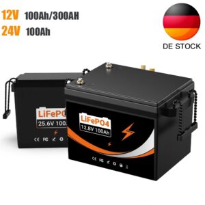 Baterías LiFePO4 12V/24V 100AH 300AH para RV Marine Solar Home Energy autocaravana-