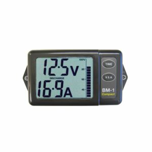 Monitor de batería marino compacto de la NASA - 12 VDC - gris BM-COMPACTG-