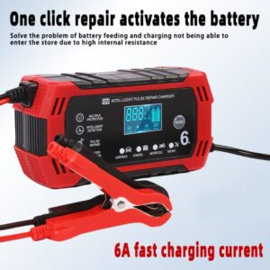 Cargador Pantalla LCD 12V Cargador Batería Coche Compatible con Baterías Marinas-
