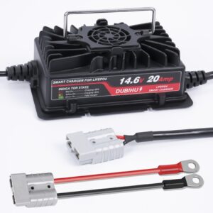 Cargador de batería inteligente 20A LiFePO4 para autocaravana de golf marina, 14,6 V, conector Anderson-