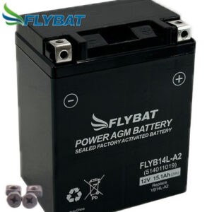 Batería Moto FlyBat FLYB14L-A2 / YB14L-A2 AGM Cerrada, 12V|15,1Ah (132x-