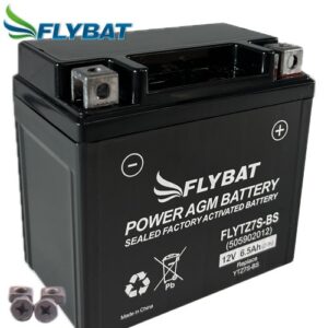 Batería Moto FlyBat FLYTZ7S-BS / YTZ7S AGM Cerrada, 12V|6,5Ah (113x70x1-