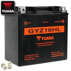 Batería moto YUASA GYZ16HL (WC) AGM cerrada, 12V|16Ah|CCA:240A (150x87x-