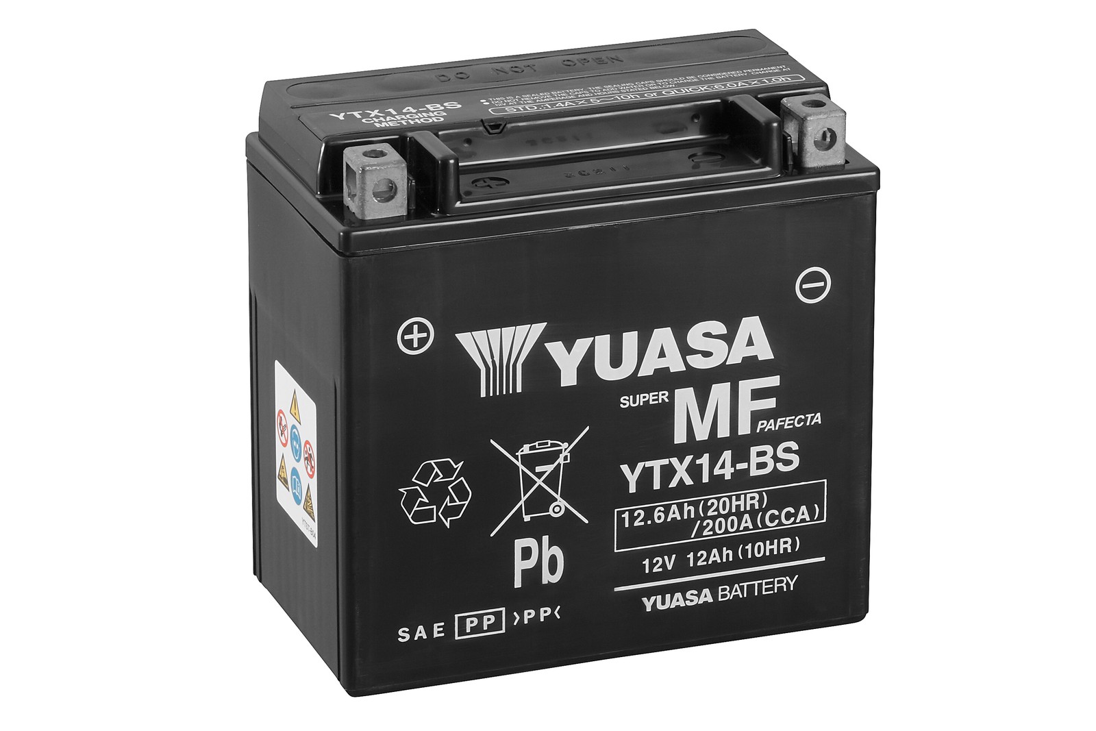 Batería YUASA YTX14 / YTX14-BS AGM 12V 12Ah batería de moto sin mantenimiento-