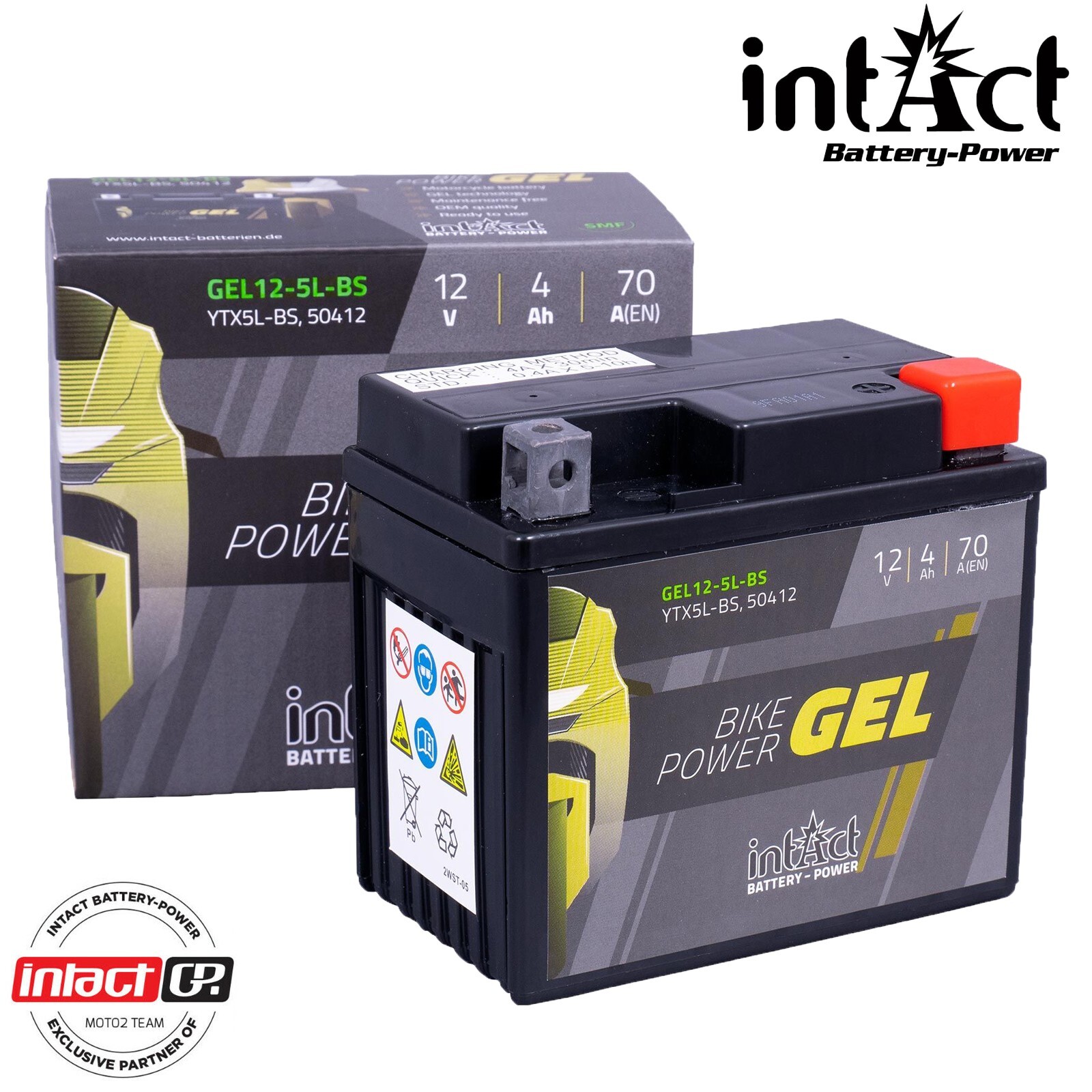 Genuino Intacto ITX5L-BS Gel Moto Batería Potencia Moto Scooter 12V 4 Ah-