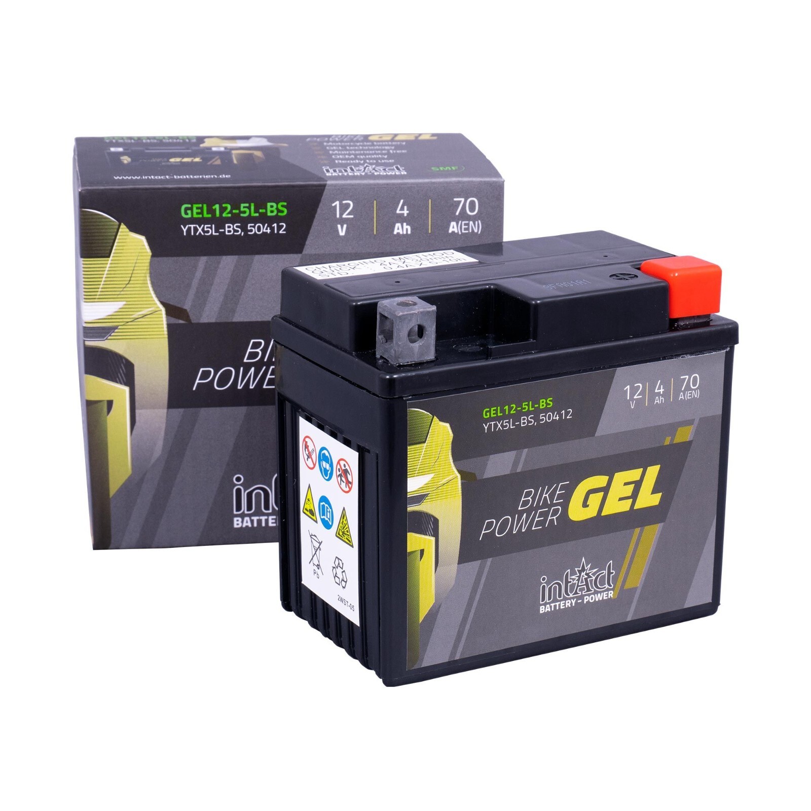 Genuino Intacto ITX5L-BS Gel Moto Batería Potencia Moto Scooter 12V 4 Ah- - Image 3