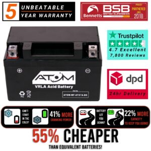 Batería de motocicleta YTX7A-BS Atom AGM 12V para Kymco People 125 2008-2014-