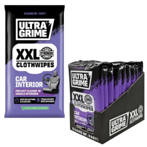 Toallitas de limpieza interiores de automóviles - Paquete de 20 toallitas de tela tamaño XXl - UltraGrime-