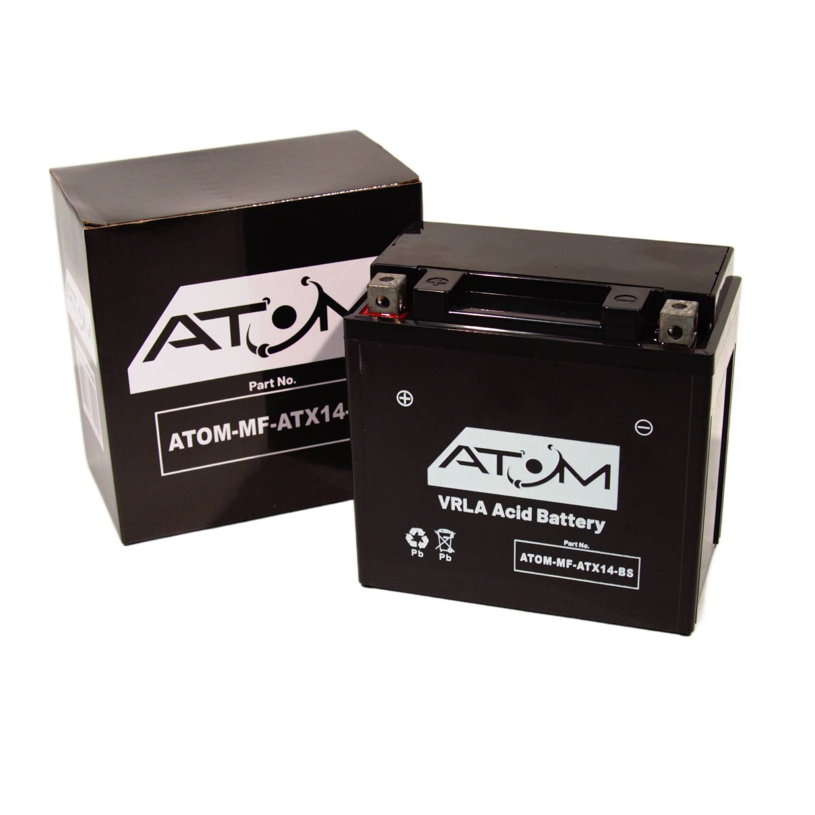 Batería de moto YTX14-BS Atom AGM 12V para Piaggio X7 250 2008-2009- - Image 2